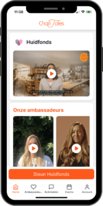 geen adds tussen de verhalen/posts/video's